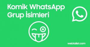 Komik WhatsApp Grup İsimleri